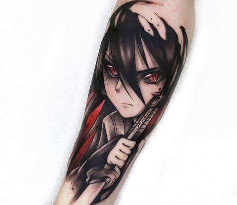 Tattoo photo - Akame ga Kill tattoo by Gustavo Takazone Red Anime Tattoo, Akame Ga Kill Tattoo, Kill Tattoo, Black And Red Anime, Steve Butcher Tattoo, Avengers Tattoo, Red Anime, Serpent Tattoo, Girl Face Tattoo