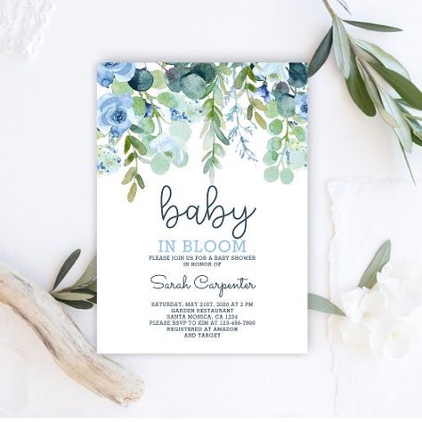 Baby In Bloom Baby Shower Boy Invitation #zazzle #weddinginvitations #birthdayinvitations #babyshowerinvitations #zazzleinvitations #monogram #businesscards #graduation #homedecor April Baby Shower Ideas Boys, Baby Boy In Bloom Shower Ideas, Baby In Bloom Shower Ideas Boy, Baby Boy Sprinkle, Baby Boy Invitations, Boy Shower Invitations, Baby In Bloom, Sprinkle Baby Shower, Spring Baby Shower