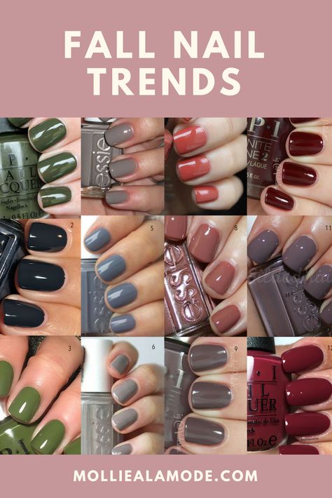 Nail Colors For Fall, Nail Colors For Pale Skin, Best Nail Colors, Fall Toe Nails, Fall Pedicure, Dip Nail Colors, Fall Nail Polish, Pedicure Colors, Nail Polish Colors Fall