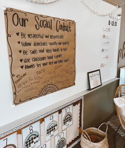 Classroom Contract, Capturing Kids Hearts, Teaching Classroom Decor, Positive Classroom Management, Elementary Classroom Themes, Teaching Classroom Management, Classroom Goals, Social Contract, Classroom Makeover