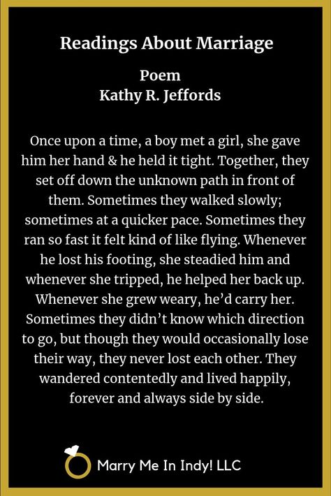 Wedding Readings About Marriage - Poem by Kathy R. Jeffords Officiant Speech, Wedding Writing, Wedding Officiant Business, Wedding Vows Quotes, Marriage Poems, Ceremony Readings, Vows Quotes, The Art Of Marriage, Wedding Officiant Script