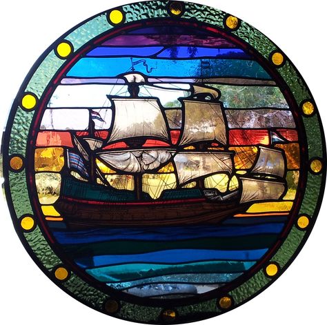 Batavia Porthole Stained Glass Porthole Window, Porthole Window, Making Stained Glass, Glass Projects, Stained Glass Projects, Caravan, Stained Glass, Nautical, Diy Projects