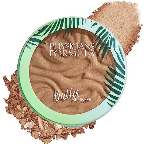 Physicians Formula Murumuru Butter Bronzer | Bronzer Face Powder Makeup | Dermatologist Approved Bronzer For Fair Skin, Face Powder Makeup, Physicians Formula Butter Bronzer, Physicians Formula Makeup, Best Bronzer, Butter Bronzer, Cupuacu Butter, Matte Bronzer, Fair Skin Tone