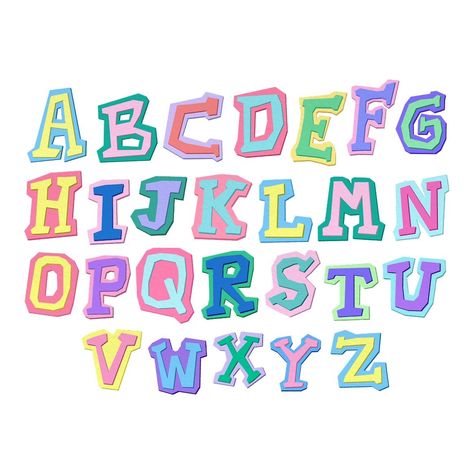 Letras Cool, Alfabet Font, Cute Font, Name Folder, مشروعات العلوم, Instagram Font, Cute Alphabet, Scrapbook Stickers Printable, Cute Fonts