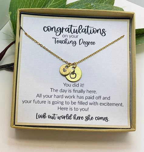 Graduation Gifts For Girls, Gift For Graduate, Teacher Graduation Gifts, Teacher Graduation, Teaching Degree, Graduating Teacher, New Teacher Gifts, 2022 Graduation, Future Teacher