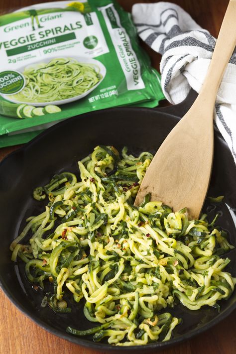 10-Minute Zucchini Noodles -- 3 ingredients plus a bag of frozen zucchini spirals gets this easy zucchini noodles recipe on your table in under 10 minutes! Makes for a light and fresh side dish or a simple swap for pasta... Low carb, gluten-free & Whole30 compliant. | how to cook zucchini noodles | healthy zucchini noodles | vegan zucchini noodles | low carb zucchini noodles | find the recipe on unsophisticook.com #whole30 #whole30recipes #zucchininoodles #easyrecipe #unsophisticook Spiralized Zucchini Recipes, Zucchini Spirals, Frozen Zucchini, Cook Zucchini Noodles, Noodles Healthy, Zucchini Noodles Recipe, Cook Zucchini, Shrimp Zucchini, Freezing Zucchini