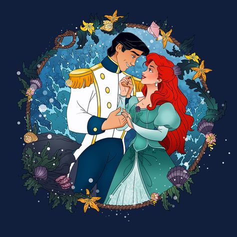 Magical Moments: Ariel & Eric #thelittlemermaid #mermaid #ariel #magicalmoments #disney #disbeylove #disneyfan #disneyart #disneypic #arielanderic Princesa Ariel Disney, Disney Designer Collection, Ariel Eric, Couples Disney, Disney Cute, Ariel Disney, Disney Merch, Disney Nerd, Disney Princess Ariel