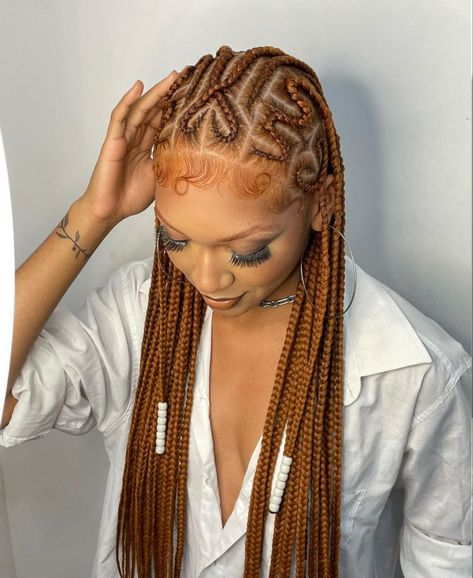 Braids Fulani, Hairstyle Natural Hair, Dyed Curly Hair, Biracial Hair, Braided Hairstyles For Black Women Cornrows, Feed In Braids Hairstyles, Hair School, Quick Natural Hair Styles, Hair Wrap Scarf