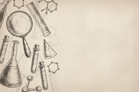 Vintage science education background Fre... | Free Vector #Freepik #freevector #background #vintage #design #education Education Background, Mẫu Power Point, Best Presentation Templates, Wallpaper Powerpoint, Chemistry Projects, Chemistry Art, مشروعات العلوم, Science Background, Vintage Science