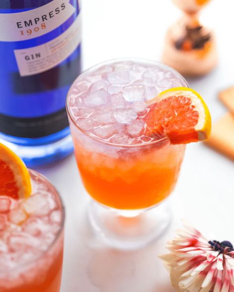 Grapefruit Negroni - Empress 1908 Gin Grapefruit Negroni, Empress Gin, Empress 1908 Gin, Adult Beverages, Negroni, Adult Drinks, Grapefruit, Get Ready, Gin