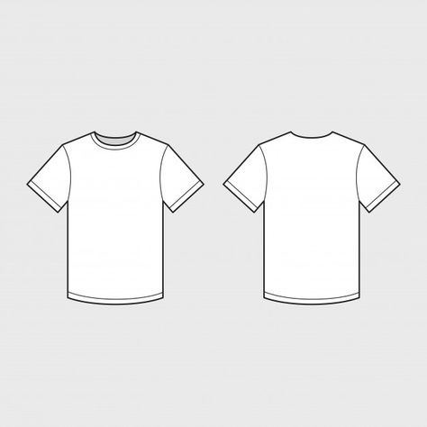 Tshirt Layout Template, Tshirt Line Art, T Shirt Design Layout, Plain Tshirt Template, Plan Tshirts, White Tshirt Template, White Shirt Drawing, White T Shirt Template, Tshirt Layout