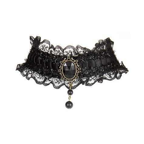 Unique Black Victorian Burlesque Gothic Style Black Lace Choker Necklace for Halloween found on Polyvore Goth Accessories Jewellery, Shadow Empress, Victorian Burlesque, Goth Choker Necklaces, Victorian Choker Necklace, Goth Jewellery, Black Lace Necklace, Black Lace Choker Necklace, Gothic Choker Necklace