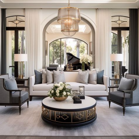 Luxury Formal Living Room, Transitional Style Interior Design, Transitional Style Living Room, Baroque Interior Design, Formal Living Room Designs, Home Checklist, Modern Classic Living Room, Palette Furniture, Transitional Interior Design