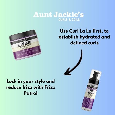 We know finding the perfect custard and mousse duo can be hard, but Auntie is here to help! 💜 Curl La La x Frizz Patrol don’t disappoint! When it comes to layering the two, this is our suggested use for maximum results! 😍 • • Have you ever tried Curl La La and Frizz Patrol together? Defined Curls, Natural Hairstyles, Coils, Custard, The Two, Have You Ever, Mousse, Natural Hair Styles, Layering