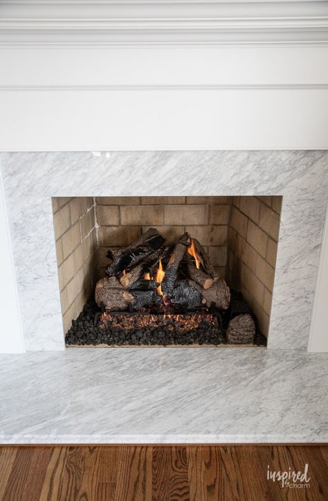 Convert Fireplace To Gas, Gas Log Insert, Gas Fire Logs, Fireplace Accent Walls, Wood Burning Fireplace Inserts, Clean Fireplace, Gas Fireplace Insert, Gas Fireplace Logs, Fireplace Set