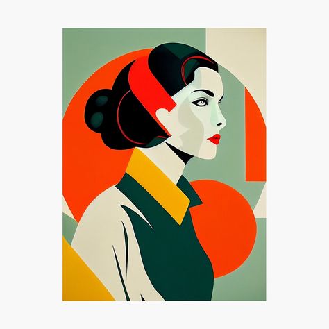 Bauhaus Portrait, Bauhaus Movement, Conceptual Architecture, Bauhaus Art, The Bauhaus, Pop Art Portraits, Bauhaus Style, Art Portraits, Woman Art