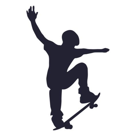 Skateboard Silhouette, Skater Birthday, Skateboard Birthday Party, Sport Silhouette, Skateboard Party, Skateboard Birthday, Silhouette Sport, Wall Clock Sticker, Boy Silhouette