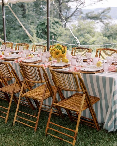 From rehearsal dinner to cocktail hour on the wedding day. Use our bamboo chairs to switch up the look for your wedding weekend. Photography: @ashergardner_ Venue: @southwoodproperty Planning: @monicarelyeaevents Vintage/Specialty Rentals: @northcountryvintage Rentals: @events_unlimited_party_rentals @partyrentalltd Linens: @bbjlatavola Floral Design: @athabold Catering: @lolas_weddingsandevents Bamboo Chairs, Colorful Table Setting, Weekend Photography, Fundraising Gala, Holiday Dinner Party, Event Furniture, Wedding Furniture, Bamboo Chair, Wedding Cocktail