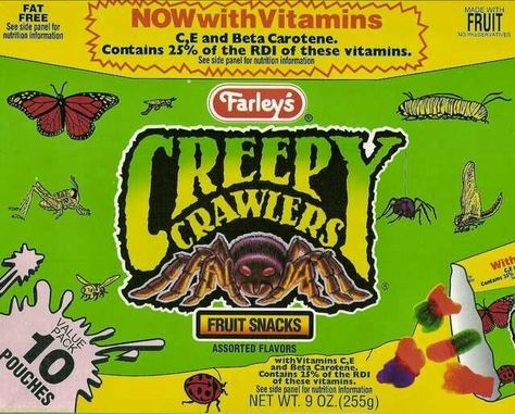 Creepy Crawlers Childhood Food, Extreme Ghostbusters, Creepy Crawlers, Old Commercials, Real Monsters, Afraid Of The Dark, Fruit Snacks, Buffy The Vampire Slayer, Vampire Slayer