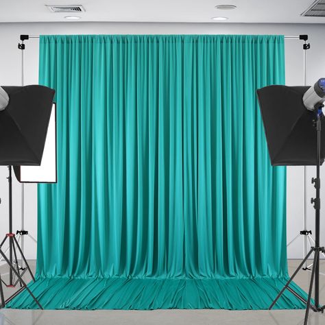 PRICES MAY VARY. Backdrop Curtain Panels: Your package will come with 2 panels turquoise photography backdrop drapes(The other accessories not included shown in the picture). Each background panels measures 5ft width and 7ft height.Entire backdrop curtain measures 10ft x 7ft. Background Drapes: Our backdrop curtains drapes are crafted from 100% quality fabric. The photography drapes are wrinkle-free, soft touch feeling. Each white backdrop background measuring 5ft width and 7ft height, suitable Turquoise Photography, Flower Props, Backdrop Curtains, Stage Curtains, Birthday Mermaid, Sequin Backdrop, Party Streamers, Curtain Backdrops, Photography Decor