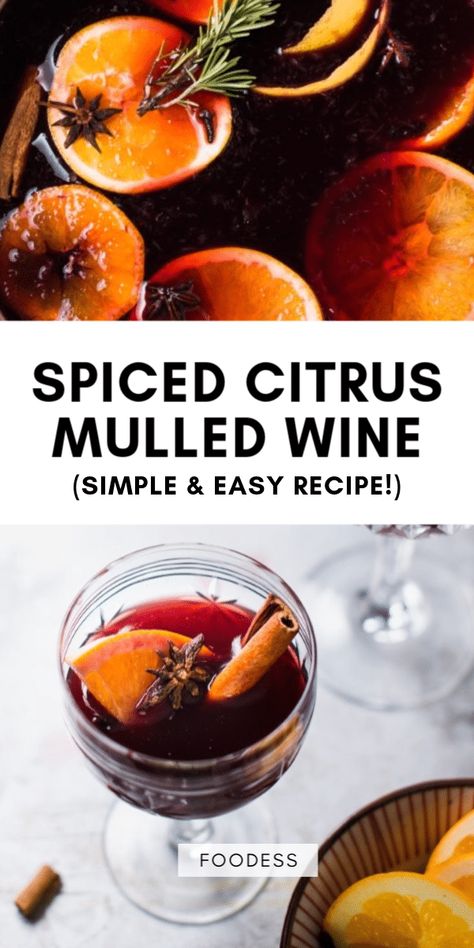 A delicious, easy mulled wine recipe that serves a crowd. It’s festively spiced and loved by all, made with red wine, aromatic citrus, and brown sugar. Easy Mulled Wine, Red Wine Drinks, Holiday Party Drinks, Unique Cocktail Recipes, Red Wine Recipe, Mulled Wine Recipe, Brown Sugar Recipes, Wine Recipe, Spiced Wine