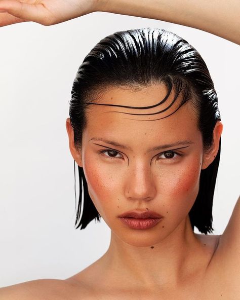 Wet Look Hair, High Fashion Hair, Runway Hair, Hair Photography, Editorial Hair, Beauty Photoshoot, Beauty Shoot, Beauty Shots, Sleek Hairstyles