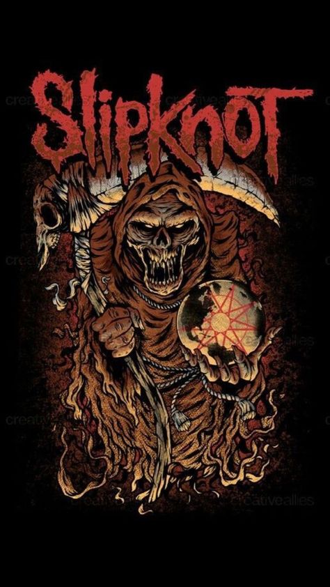 HD Slipknot Wallpaper Explore more American, Des Moines, Heavy Metal Band, Joey Jordison, Paul Gray wallpaper. https://www.whatspaper.com/hd-slipknot-wallpaper-6/ Slipknot Poster, Arte Heavy Metal, Metal Band Logos, Metallica Art, Slipknot Band, Rock Poster Art, Art Hippie, Rock N Roll Art, Rock Band Posters