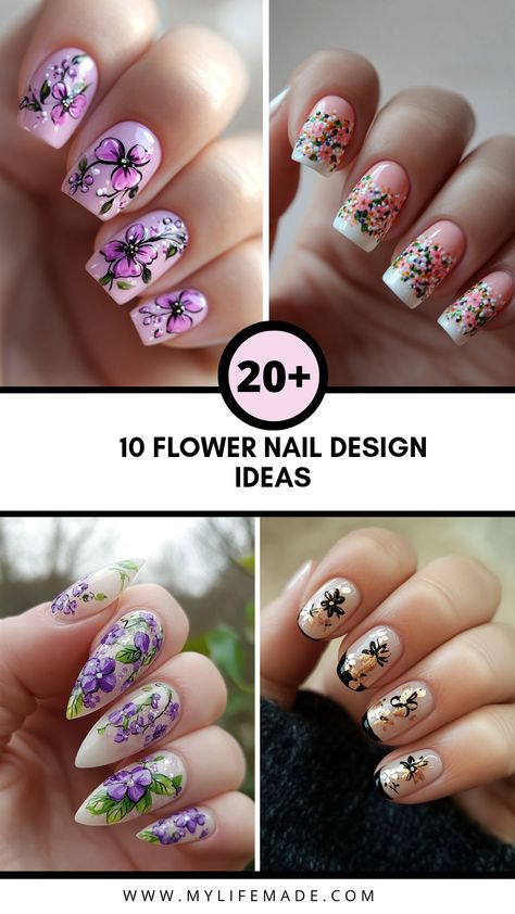 Discover trendy flower nail design ideas that perfectly blend elegance and fun for any occasion. Whether you prefer delicate florals or bold flower patterns, making your nails bloom has never been easier. Suit your style with friendly designs, from subtle daisies to vibrant rose art, suitable for summer or a special event. Learn tips for painting flower nails at home to save time and money, while upgrading your manicure collection. Get creative with floral nail art to express your personality through stylish nails. Flower Nail Design, Tropical Nail Designs, Tips For Painting, Beach Nail Designs, Tropical Nails, Floral Nail Designs, Summer Manicure, Floral Nail, Flower Nail Designs