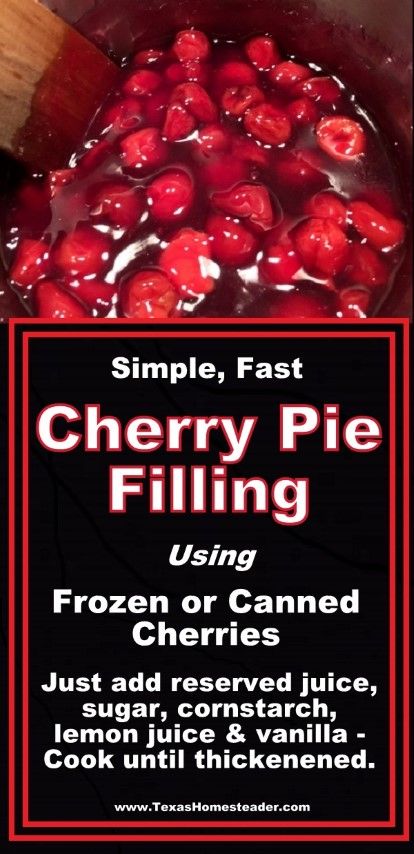 Cherry Pie Filling Recipes Easy, Cherry Pie Filling Recipe, Cherry Pastry, Homemade Cherry Pie Filling, Tart Cherries Recipes, Homesteading Inspiration, Top Desserts, Homemade Cherry Pie, Cherry Pie Filling Recipes