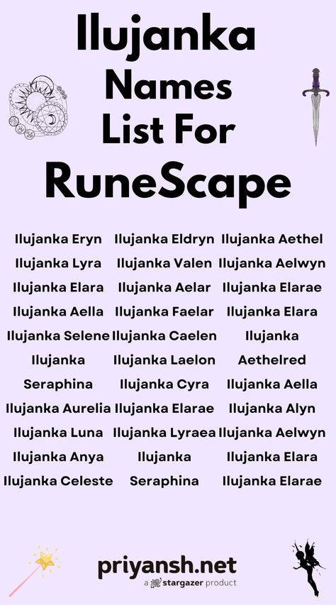 Want a name that screams 'RuneScape' legend? 🔥 Discover the coolest Ilujanka names, perfect for your clan or character! Get ready to dominate Gielinor with a name that's both unique and epic. Don't miss out! ⚔️ Neutral Names, Fantasy Names, Female Names, Name Generator, Innovation Strategy, Unique Names, Problem Solving Skills, The Conjuring, Teamwork