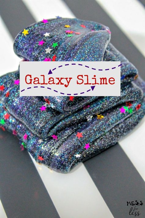 Galaxy Slime Recipe Easy, Galaxy Slime Recipe, Space Slime, Galaxy Crafts, Space Activities For Kids, Slime Kits, Galaxy Birthday, Galaxy Slime, Easy Slime Recipe