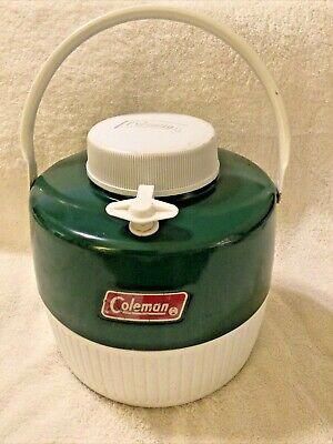 Vintage Green Coleman 1 Gallon Water Cooler Jug Thermos w/ Cup | eBay Vintage Thermos Decor, Coleman Cooler, Vintage Cooler, Odessa Texas, Vintage Coleman, Gallon Water Jug, Coleman Lantern, 1980s Childhood, Vintage Thermos