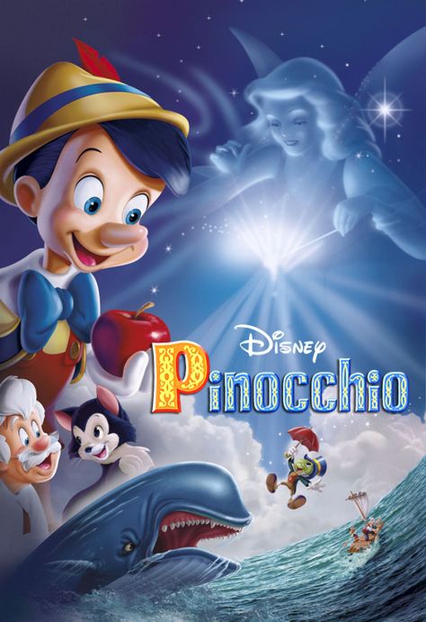 Pinocchio 1940, Walt Disney Signature, Pinocchio Disney, Wooden Puppet, Jiminy Cricket, Disney Cats, Disney Animated Movies, Film Disney, Walt Disney Animation Studios