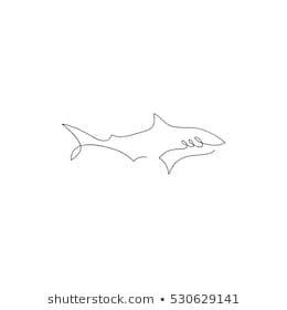 Single Line Shark Tattoo, Shark Outline Tattoo Simple, Minimalist Shark Tattoo Simple, Shark Outline Drawing, Simple Shark Tattoos For Women, Cassie Tattoo, Diving Tattoo Ideas, Simple Shark Drawing, Shark Outline Tattoo