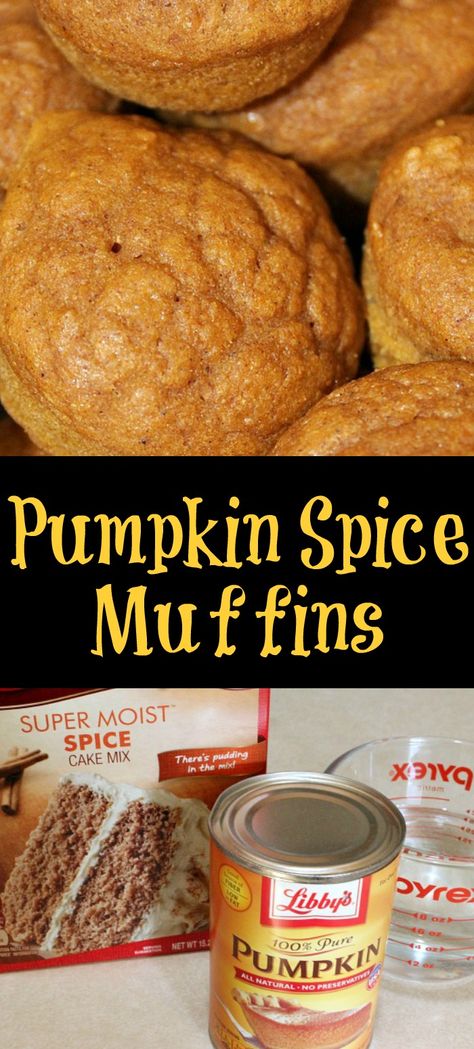 These Pumpkin Spice Weight Watchers are made with only three ingredients! They are light and fluffy and the perfect little snack! #muffins #pumpkinspice #minimuffin Weight Watchers Pumpkin Spice Muffins, Ww Pumpkin Muffins, Weight Watchers Pumpkin Muffins, Snack Muffins, Moist Spice Cake, Weight Watchers Muffins, Pumpkin Muffins Recipe, Weight Watchers Pumpkin, Weight Watchers Recipe