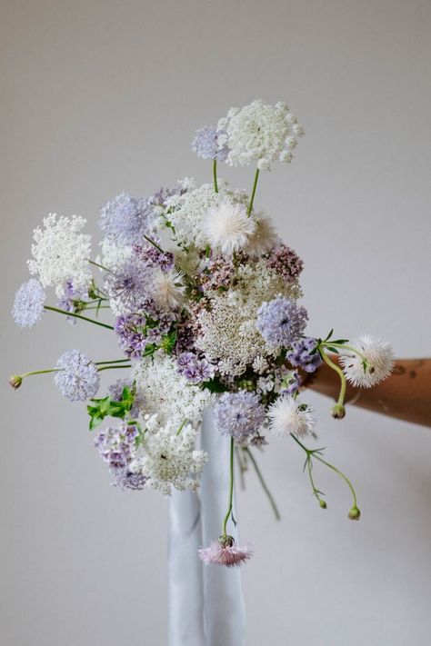 Your bridal bouquet should be a perfect compliment to your wedding day look. It truly completes the whole vision of your celebration. Make sure your florist understandings your needs. This blue lace, queen anne's lace, phlox and sweet sultan bouquet was a fluffy, lacey dream. Soft white, purple and periwinkle bridal bouquet. #elopementflowers #elopementday #weddingflowers Queen Annes Lace Bouquet, Elopement Flowers, Purple White Wedding, Purple Flower Bouquet, Lace Bouquet, July Flowers, Purple Bridal Bouquet, Bridal Bouquet Blue, Purple Wedding Bouquets