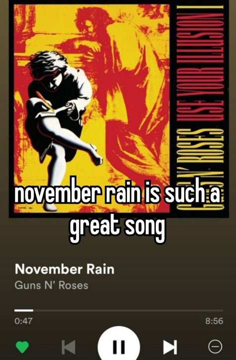 Rock Music Whisper, November Rain, Music Things, Jeff Buckley, Love This Song, Music Taste, 90s Music, Guitar Solo, The Paradise