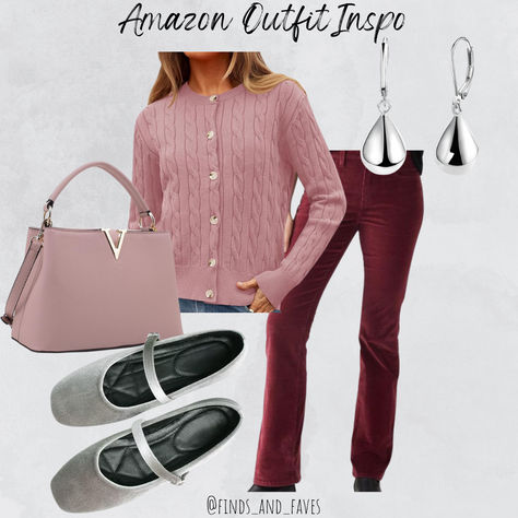 Loving pops of mauve and burgundy for fall this year! Everything pictured is from Amazon and is linked! Burgundy And Pink Outfit, Pink And Burgundy Outfit, Pink And Burgundy, Burgundy Outfit, Found On Amazon, Pink Outfit, Fall 2024, Top Pick, Women's Style