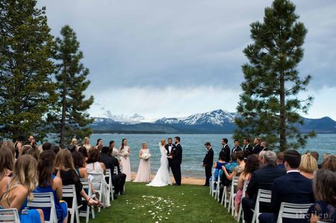 Lake Tahoe Wedding Venues - Get The Stunning Backdrop For Your Day! Tahoe Camping, Lake Tahoe Restaurants, Ritz Carlton Lake Tahoe, Lake Tahoe Beach, Lake Tahoe Wedding Venues, Lake Tahoe Summer, Lake Tahoe Winter, Edgewood Tahoe, Lake Tahoe Nevada