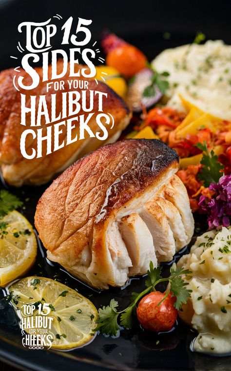 15 Mouthwatering Side Dishes to Serve With Halibut Cheeks 🐟🍴 #halibutrecipes #seafoodlovers #dinnerideas Halibut Cheeks Recipe, Pecan Crusted Halibut, Ideas For Side Dishes, Crusted Halibut, Citrus Marinade, Halibut Recipes, Zesty Sauce, Flavor Enhancers, Best Side Dishes