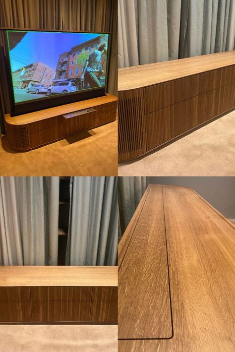 Exquisite and good-looking TV cabinet built-in projector and Speaker, All-in TV cabinet for laser TV #tv #laser #bigtv #NewArrival #tvseries #laserprojector #homedesign #homedecor #homedecoration #filmcamera #homedecor #cabinet #cabinetdesign #cabinetmaker #cabinethandle #projectormotor #projection Projector Screen Ideas, Tv Lift Cabinet, Short Throw Projector, Floor Screen, Lexington Home, Apartment Projects, Projection Screen, Home Theater Design, Projector Screen