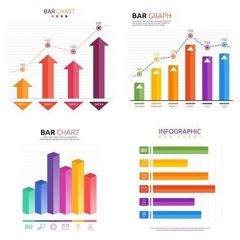 Vector arrow bar graph chart statistic d... | Premium Vector #Freepik #vector #business-graphic #statistics #business-chart #ratio Graph Chart Design, Technical Analysis Charts Patterns, Statistics Poster, Bar Graph Design, Data Infographic, Infographic Ideas, Business Chart, History Infographic, Chart Infographic