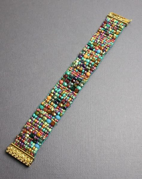 Wrap Armband, Loom Jewelry, Beading Loom, Colorful Bracelet, Loom Bracelet Patterns, Motifs Perler, Bead Loom Bracelets, Bead Loom Patterns, Beaded Bracelet Patterns