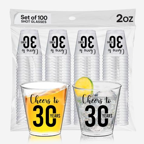 PRICES MAY VARY. UNFORGETTABLE 30TH BIRTHDAY PARTY FAVORS - Impress your guests with these 30th Birthday Shot Glasses. Perfect for a wild night, each 2 oz shot glass is a keepsake that screams fun and celebration. Elevate your 30th birthday bash to legendary status! PREMIUM QUALITY FOR A MEMORABLE NIGHT - Crafted from high-quality materials, our 30th Birthday Shot Glasses are durable and stylish. The sleek design ensures they stand out as 30th Birthday Gifts, making your birthday party unforgett 30 Birthday Party Ideas For Women, 30th Birthday Centerpieces For Men, 30 Th Birthday Party Ideas For Him, 30th Birthday Decor For Women, Dirty 30 Gifts, 30 Birthday Decorations, 30th Birthday Party Women, 30th Birthday Favors, Dirty 30 Birthday