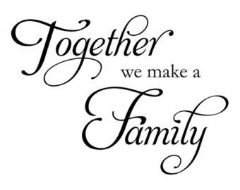 Together we make a family. wall decal, wall sticker, wall quote, wall art. WW4038 Family Quotes Images, Together We Make A Family, Best Family Quotes, Family Wall Quotes, Family Quotes Inspirational, Family Wall Decals, Siluete Umane, Vinyl Wall Quotes, Quote Decals