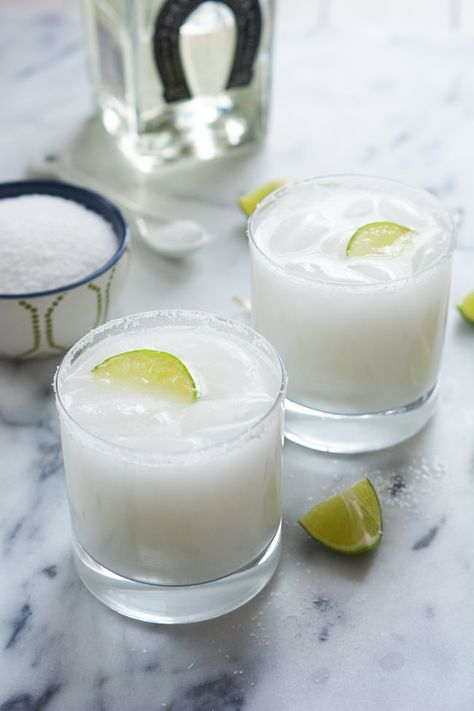 Coconut Margarita Coconut Water Cocktail, National Tequila Day, Coconut Margarita, Low Calorie Cocktails, Healthy Cocktails, Refreshing Cocktail, Tequila Drinks, Coconut Cream Pie, Triple Sec