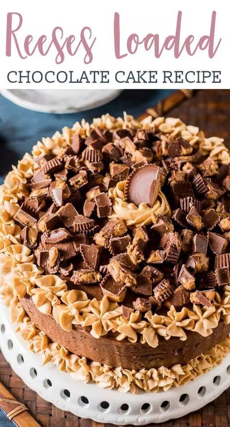 Reese’s Cake Recipe, Peanut Butter Reese’s Cake, Reese’s Cake, Reeses Peanut Butter Cake, Reese Cake, Reese's Cake, Chocolate Desert, Chocolate Cake With Peanut Butter, Cake With Peanut Butter Frosting