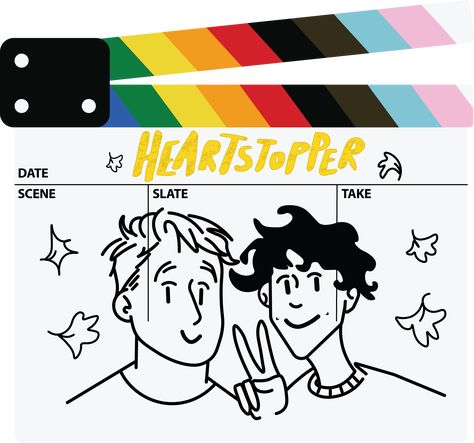 Show your love for Nick and Charlie with this adorable Heartstopper S2 Clapperboard design! This artwork was inspired by one of the slates Alice drew while filming season 2. This design is perfect for Heartstopper lovers just like me. Available on Redbubble #heartstopper #nickandcharlie #aliceoseman Heartstopper S2, Nick And Charlie, Top Artists, Science Poster, Stranger Things Fanart, Sticker Design, Sell Your Art, Vinyl Sticker, Fan Art