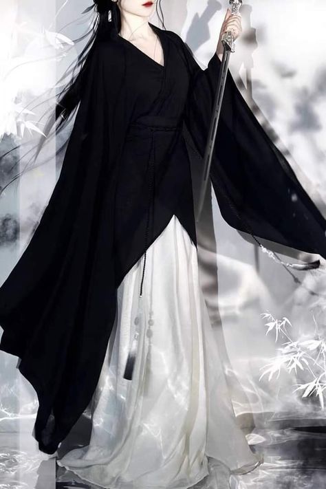 Black Hanfu Women, Black Hanfu, Chinese Ancient Clothing, Hanfu Women, Chinese Clothing Traditional, Costume Clothes, Japanese Traditional Clothing, Ancient Costume, Chinese Style Dress