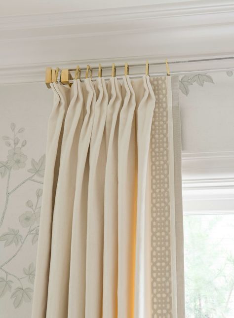 In Good Taste:Jenkins Interiors - Design Chic Design Chic Jenkins Interiors, Drapery Trim, Drapery Styles, Drapery Ideas, Acrylic Rod, Drapery Designs, Window Curtain Rods, Custom Drapery, Custom Drapes